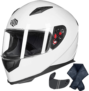 ILM full face white helmet