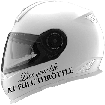 Live Your Life At Full Throttle Decal
