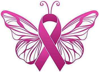 More Shiz butterfly breast cancer awareness decals for ladies