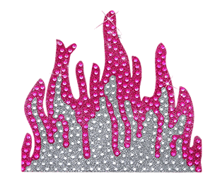 Sparkle Rider hot pink flame sticker decals for ladies 1