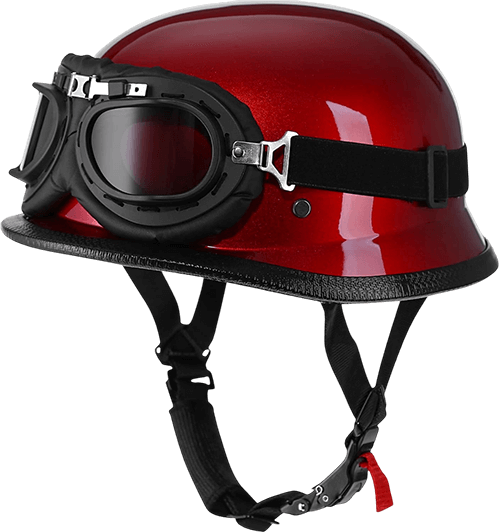 Yesmotor German Motorcycle Helmet with Cycling Glasses