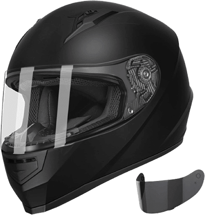 GLX GX11 compact full-face DOT-approved year-round motorcycle helmet with tinted visor